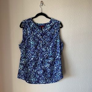 Speckled blue top